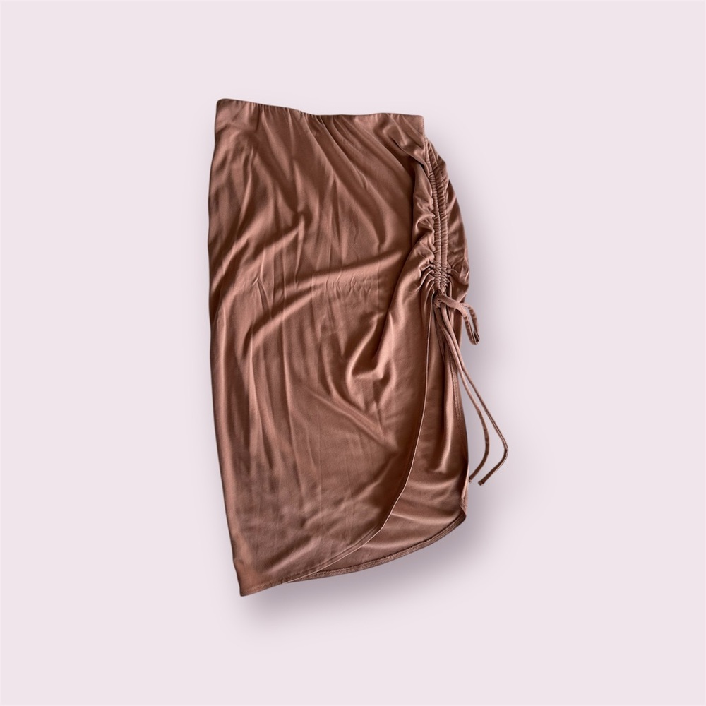 Open Edit Ruched Midi Skirt